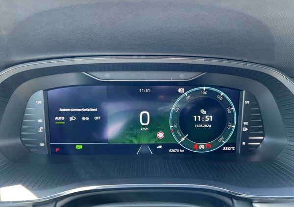 Skoda Octavia cena 114900 przebieg: 62675, rok produkcji 2021 z Radlin małe 466